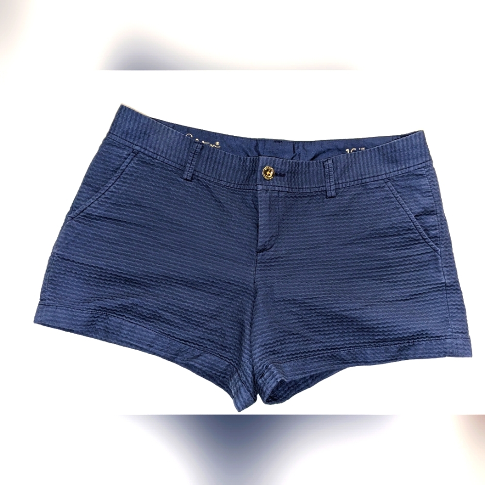 Lilly Pulitzer Callahan Textured Navy Shorts 16